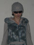 PAPER LOGO RIB BEANIE -GRAY-